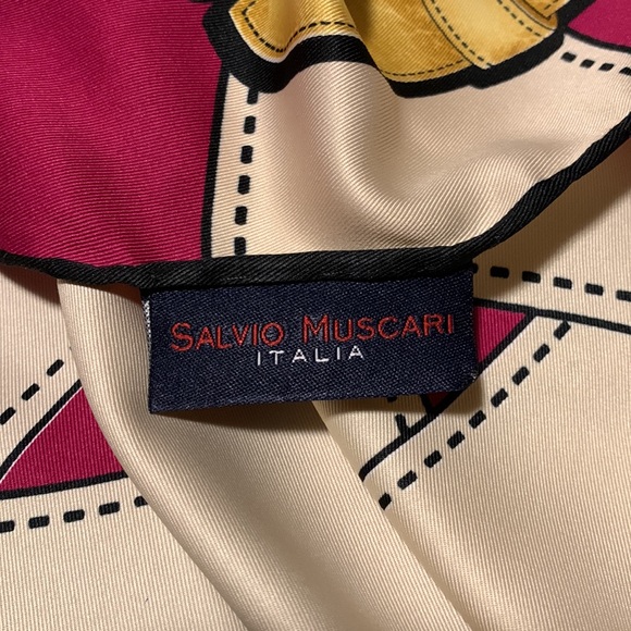 💗 Vintage Salvio Muscari Twill Scarf - Picture 4 of 5